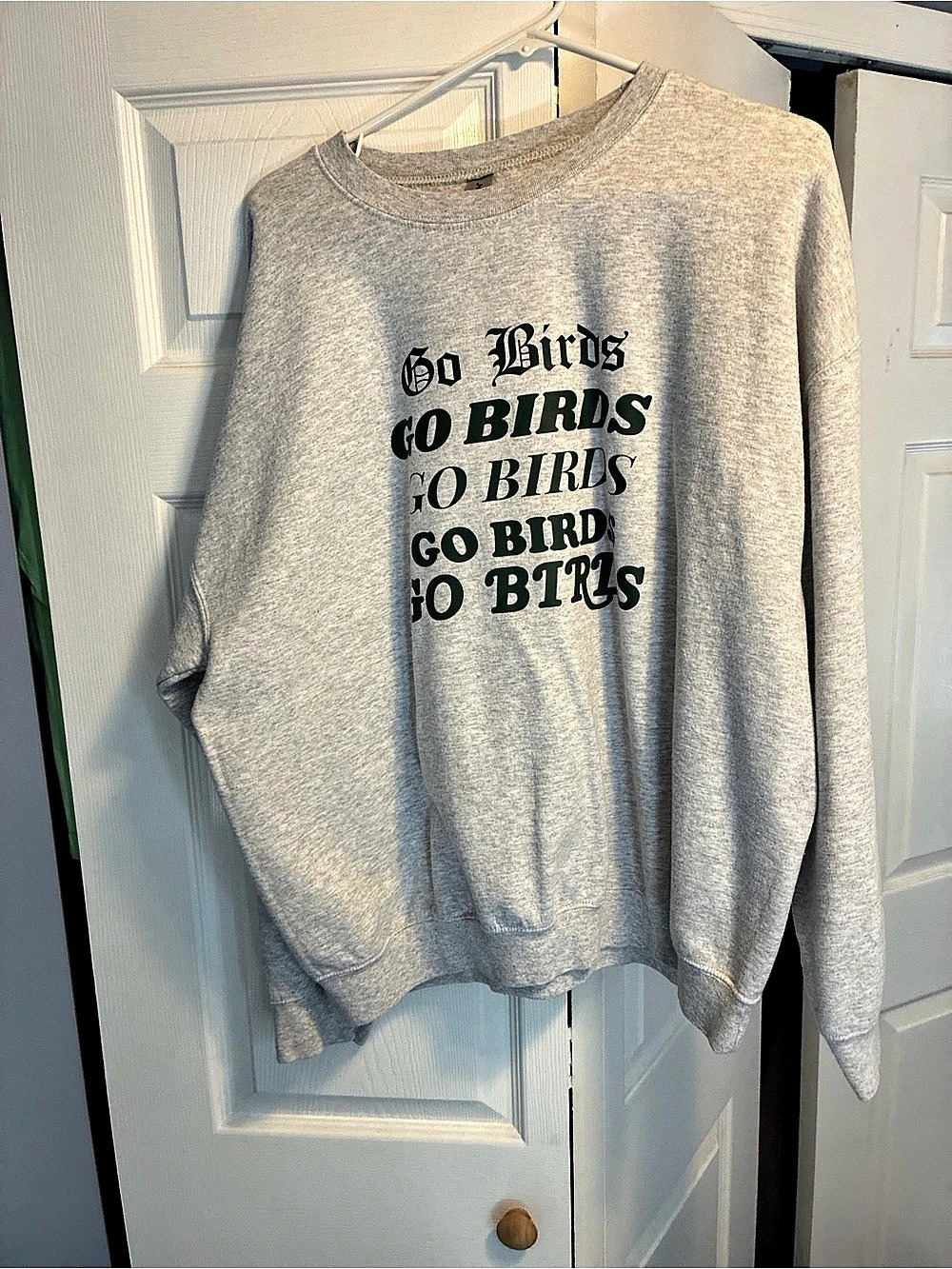 Gildan Go Birds Graphic Sweatshirt Gray
